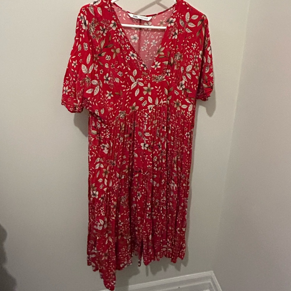 Zara Midi V-Neck Dress